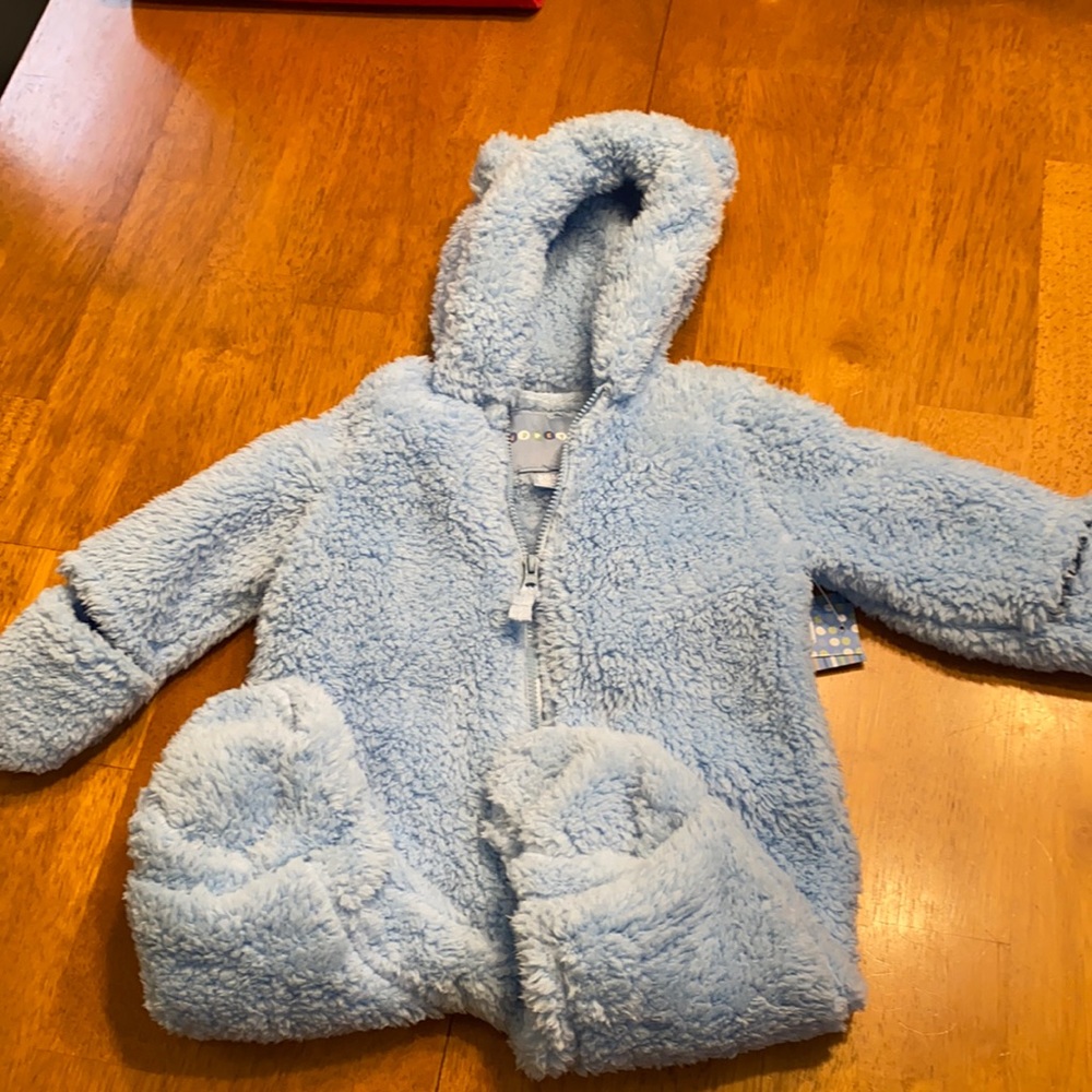 NWT faux fur zip up coveralls